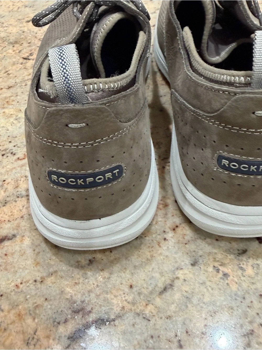 Rockport  Men’s Taupe Perforated Casual Sneakers Size 13